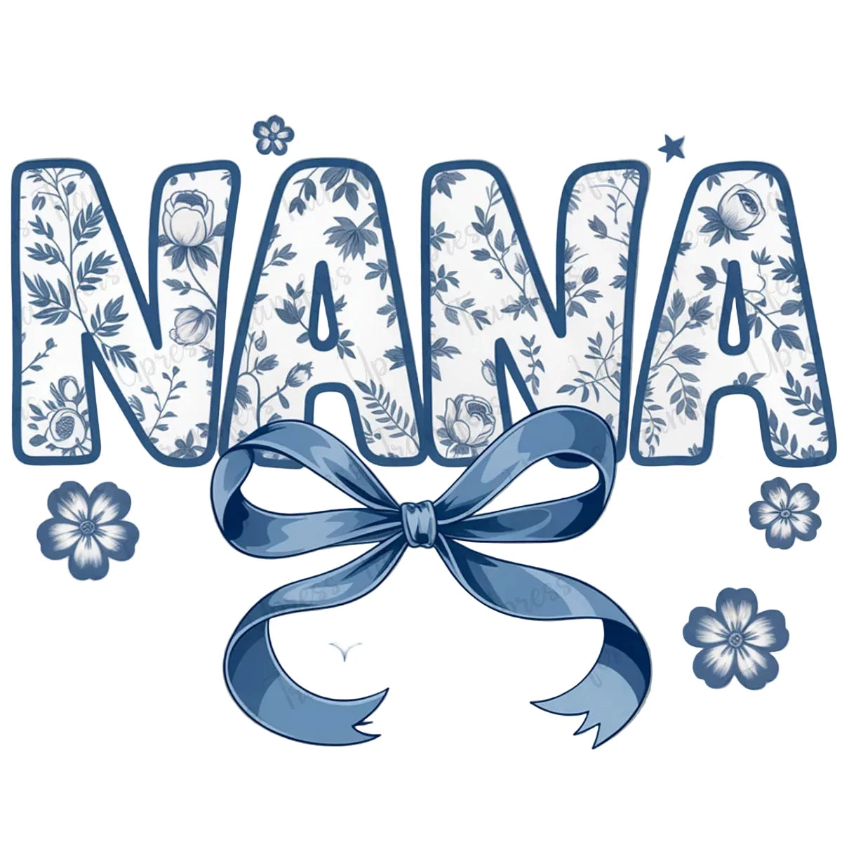 Blue foral nana