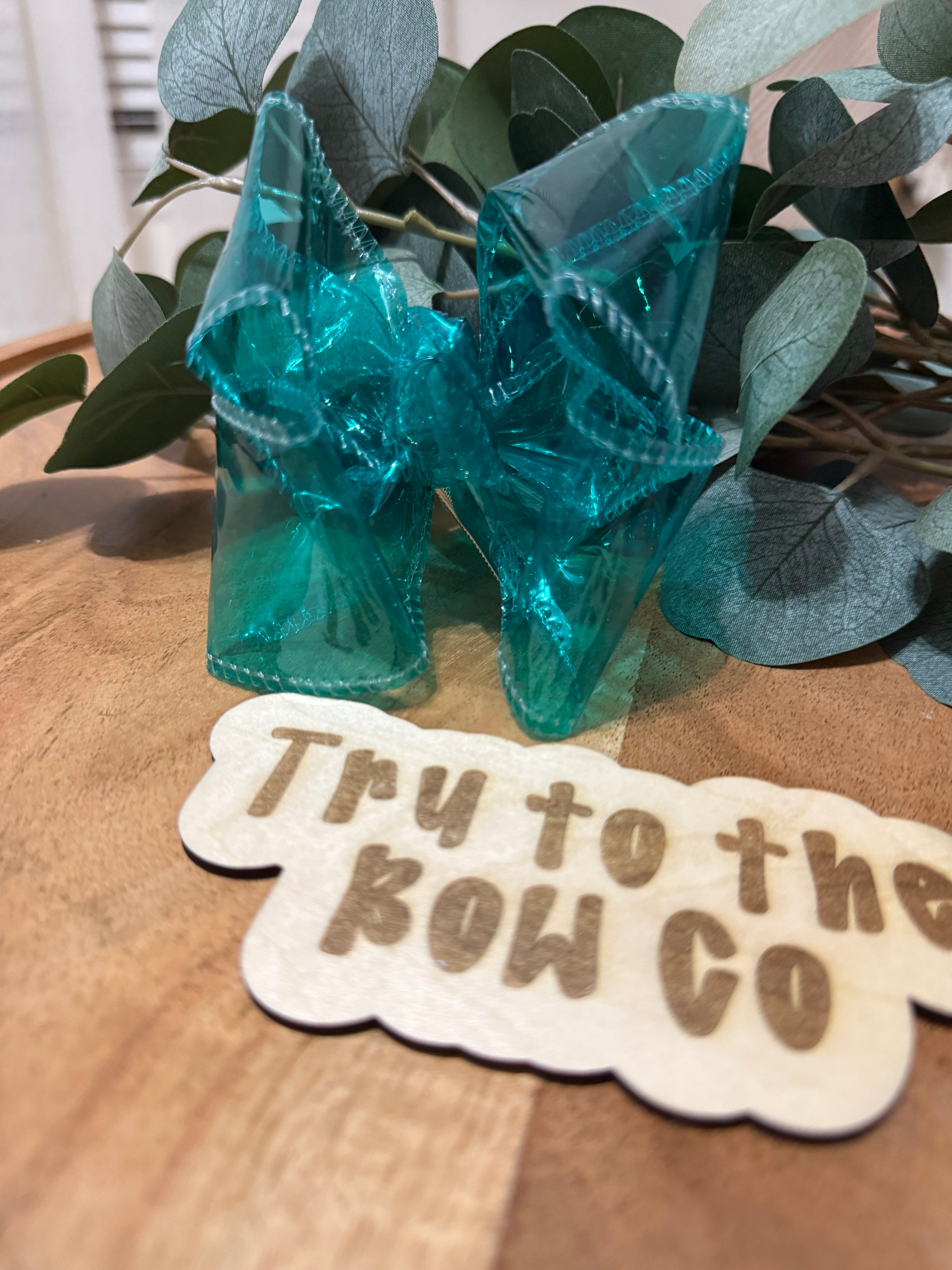 Teal swim bow
