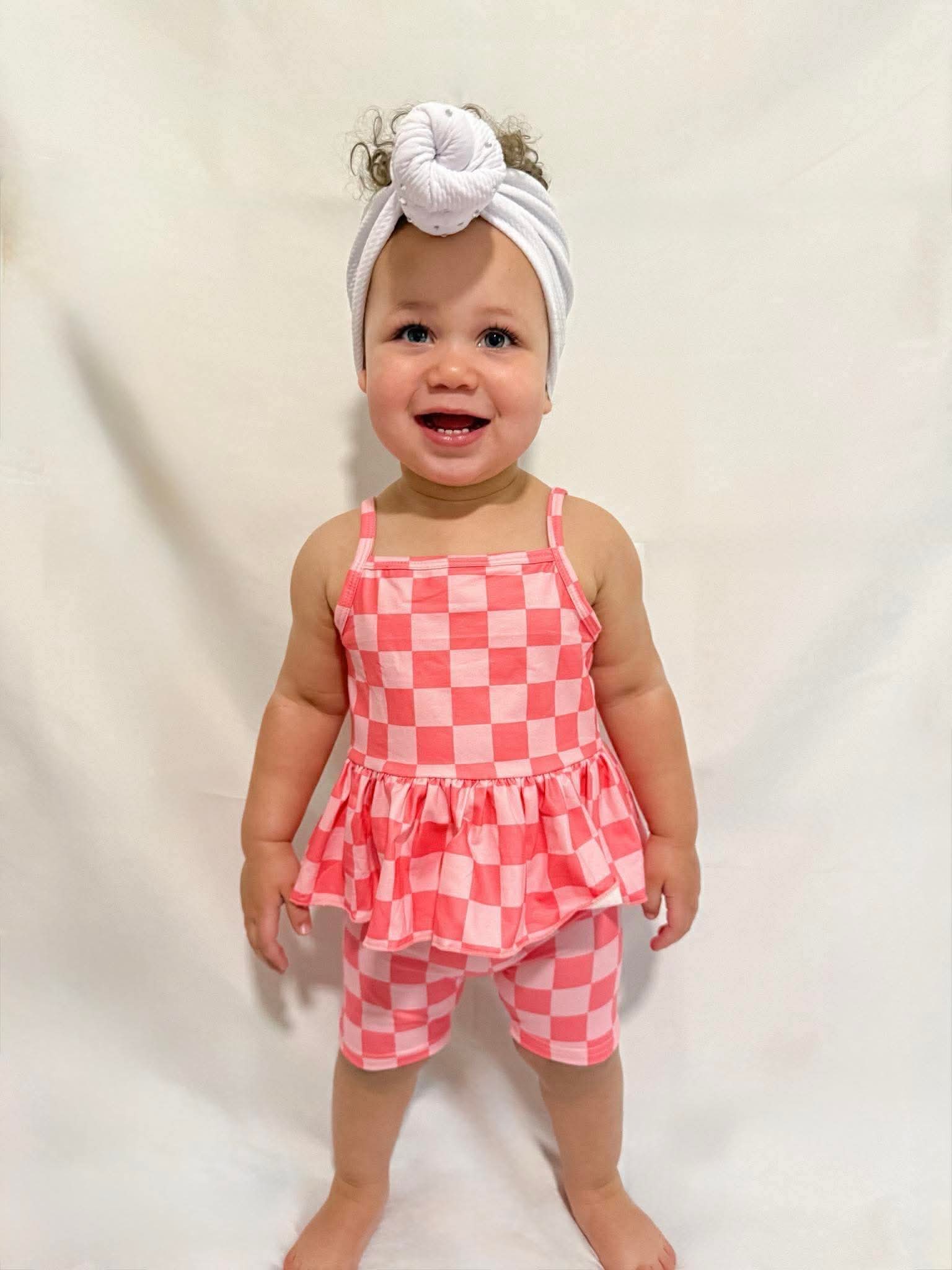 Ruffled checkered set