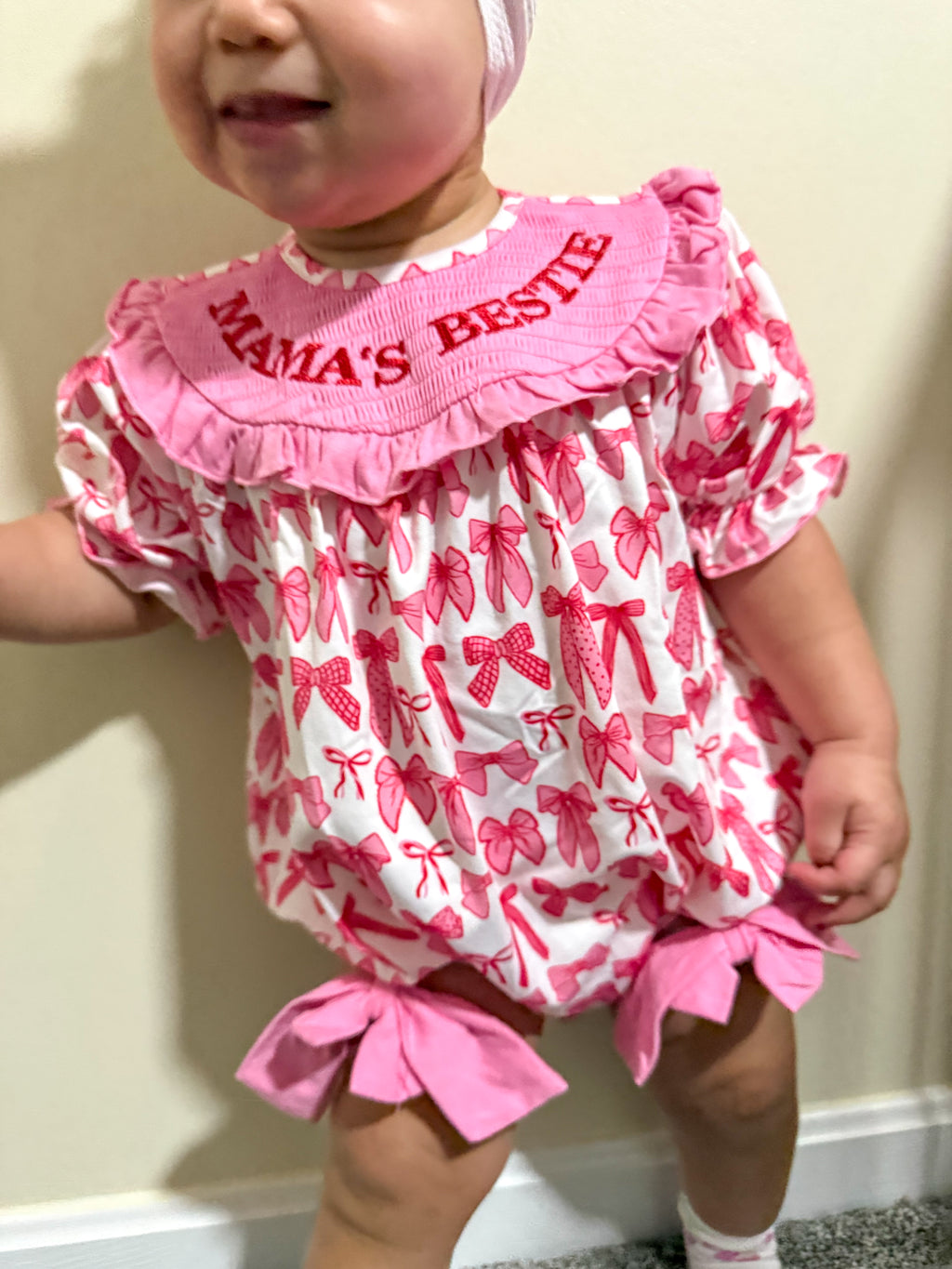 Mama’s bestie smocked bubble