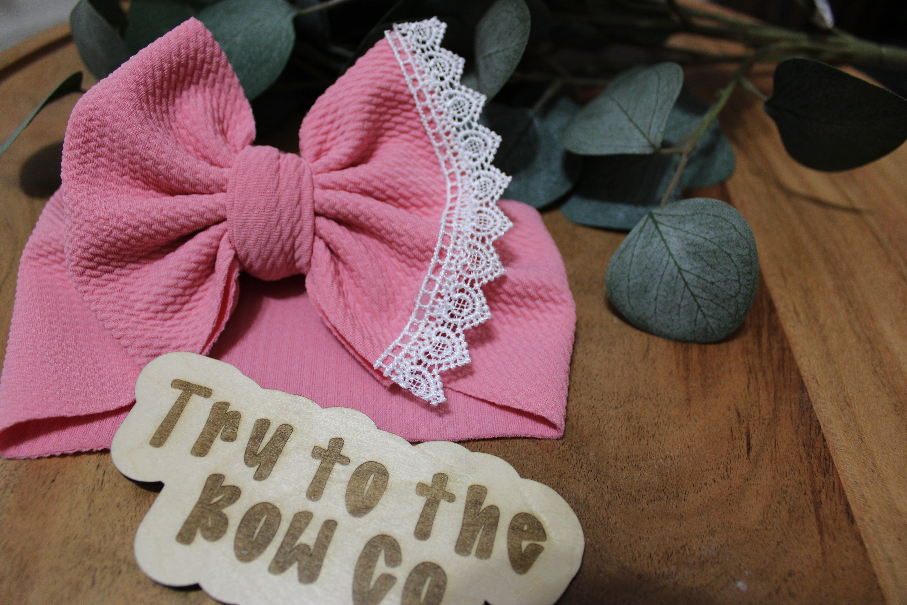 Pink wrap with lace