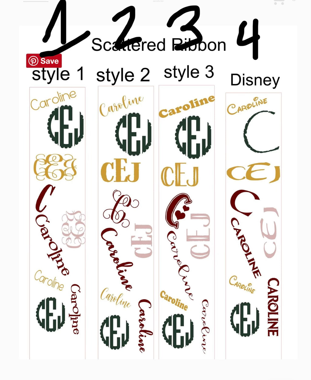 Monogrammed Name Bow