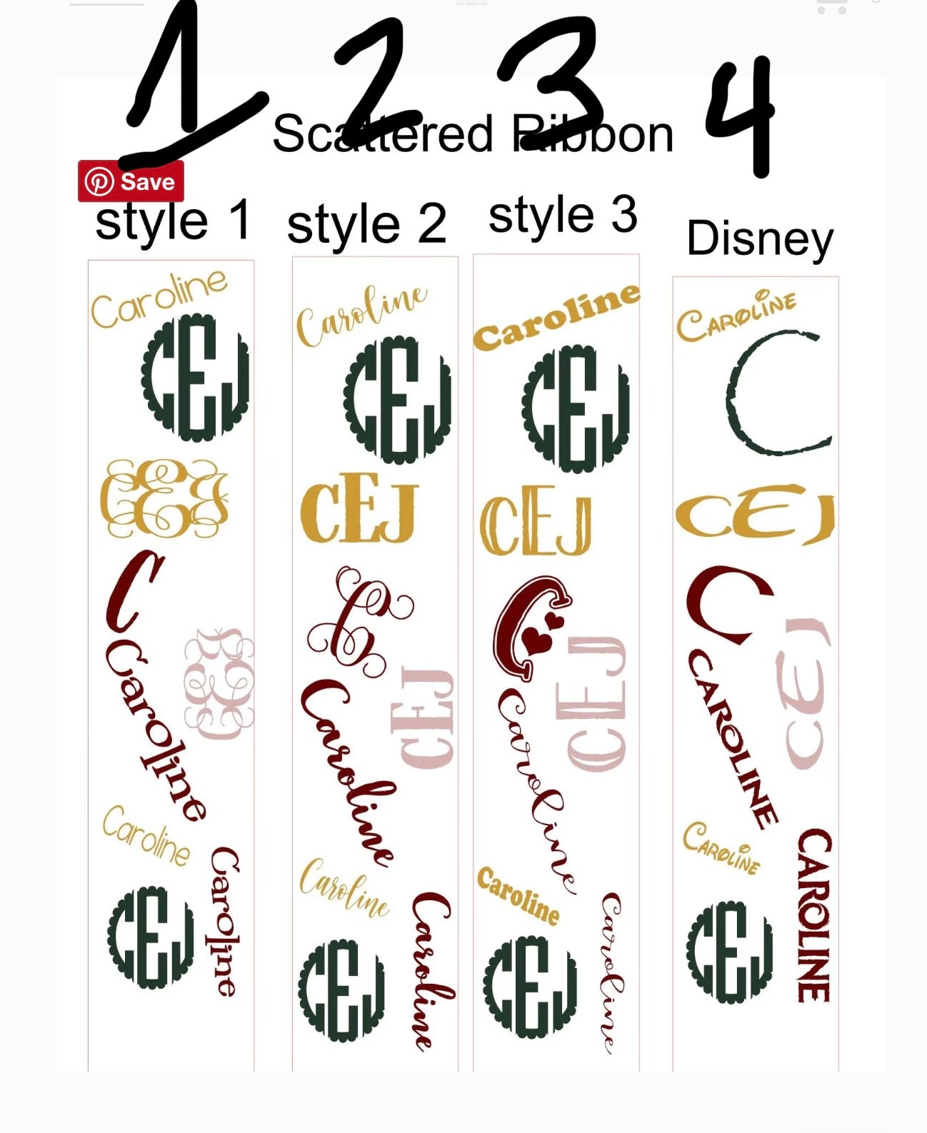 Monogrammed Name Bow
