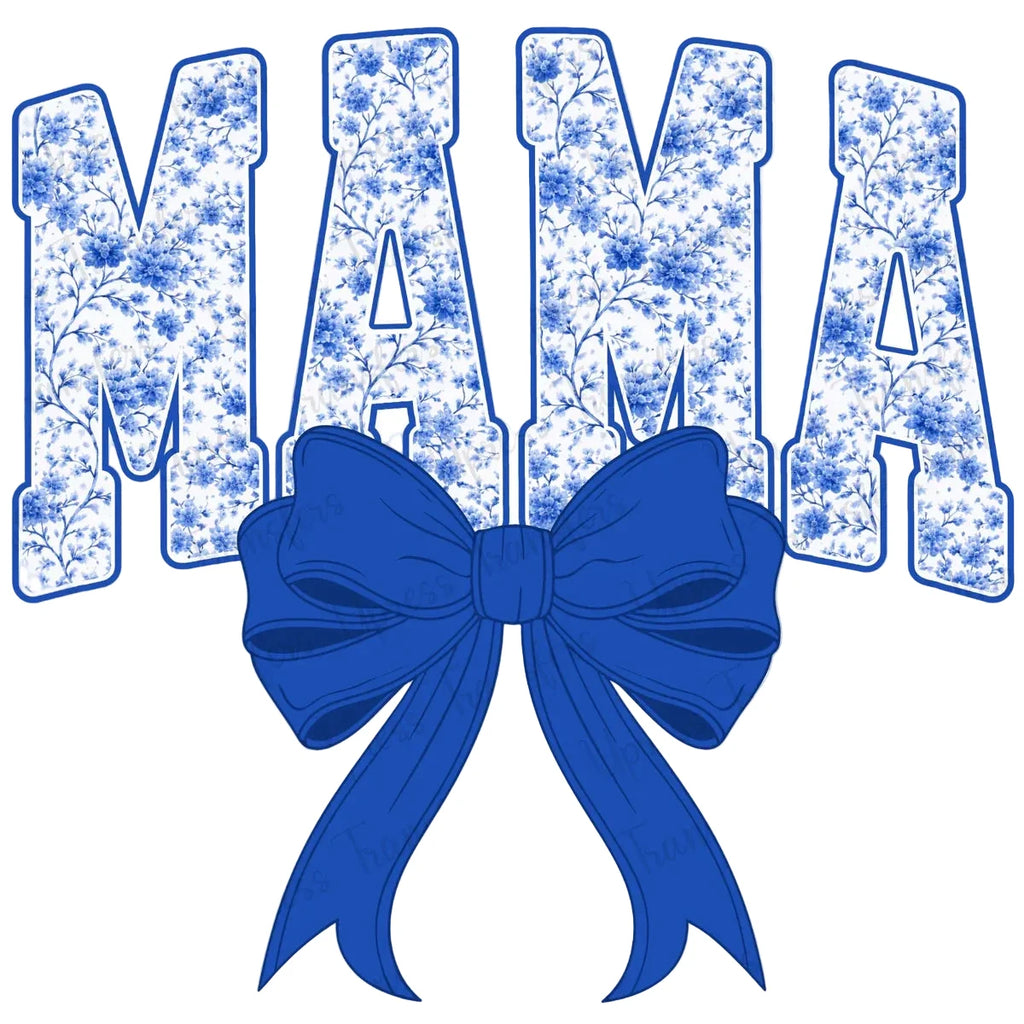 Blue floral mama